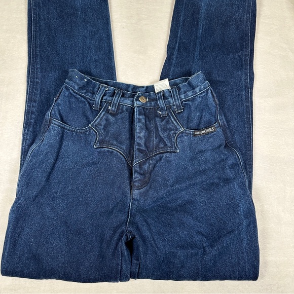 Western Ethics vintage dark wash high rise vintage Jeans 90s cowgirl bareback - Picture 2 of 9